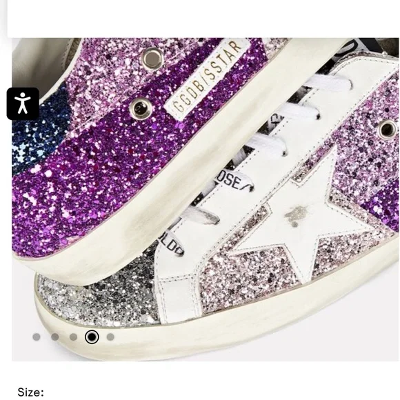 COPY - *Authentic*Purple Glitter Golden Goose - Picture 3 of 7